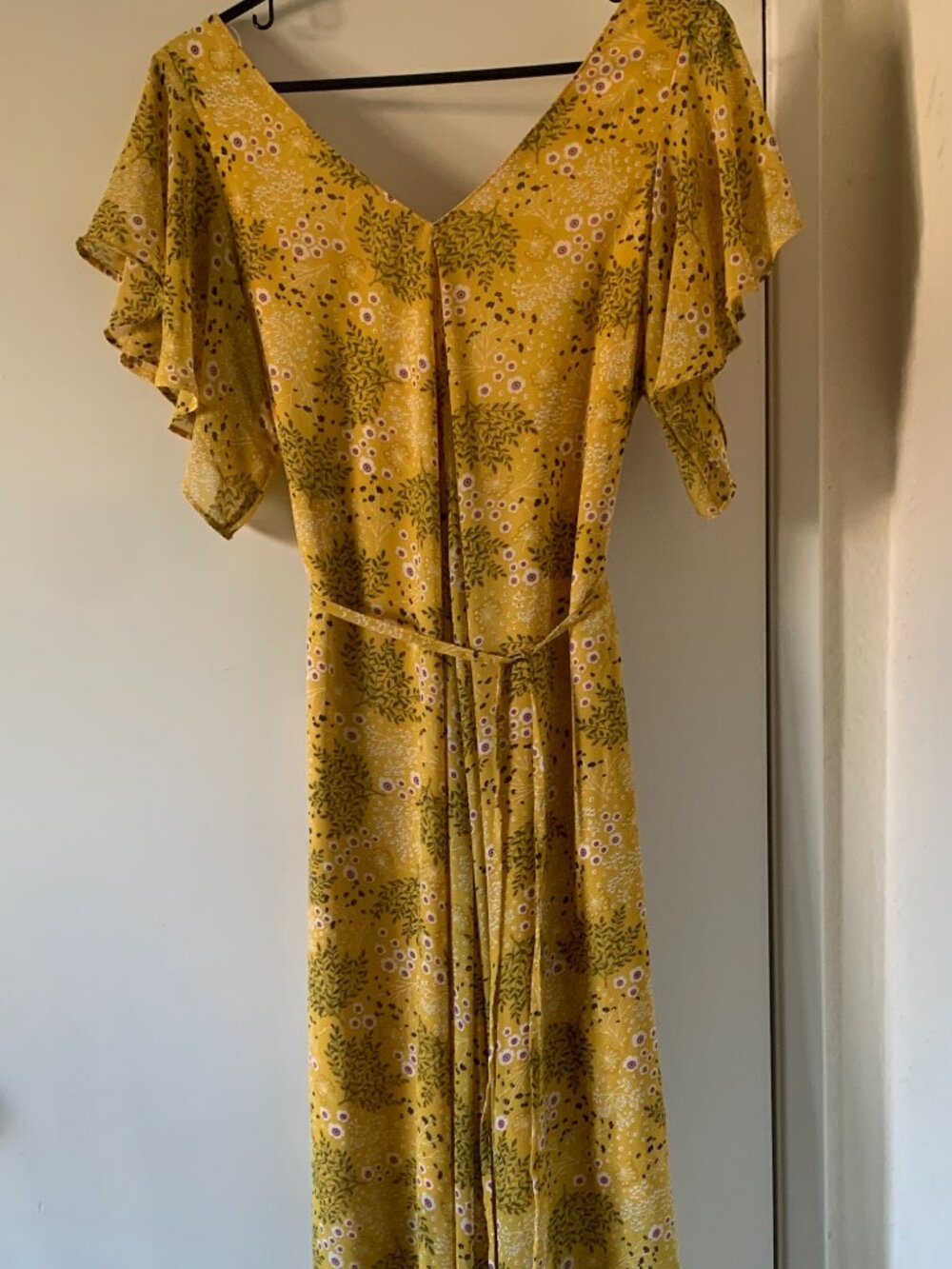 NWOT Emma & Michele Yellow Floral Maxi Dress